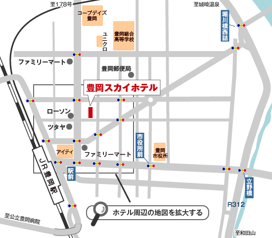 豊岡市街地地図